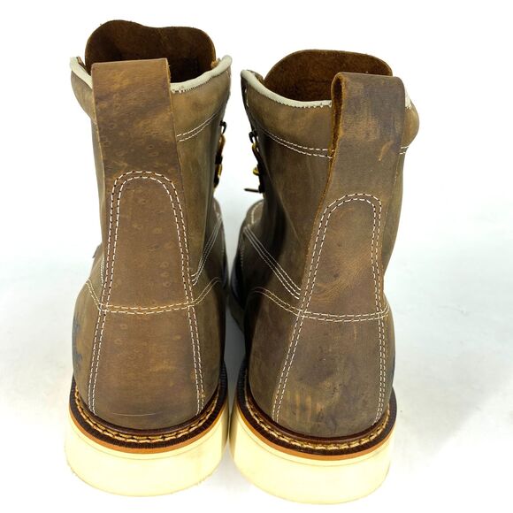 THOROGOOD MENS MAXWEAR STEEL TOE BOOTS 804-4575 6-IN BROWN CRAZY HORSE SIZE 11-D main image 4